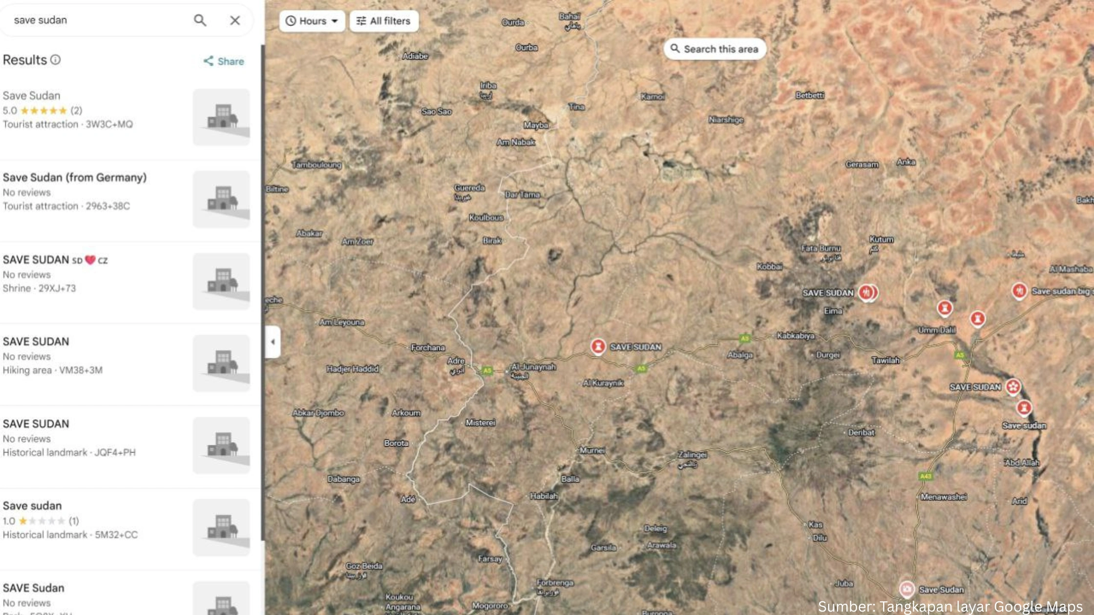 Warga Sudan Kirim Pesan SOS ke Dunia Lewat Google Maps Terkait Kengerian yang Terjadi di El Fasher - Gambar 1